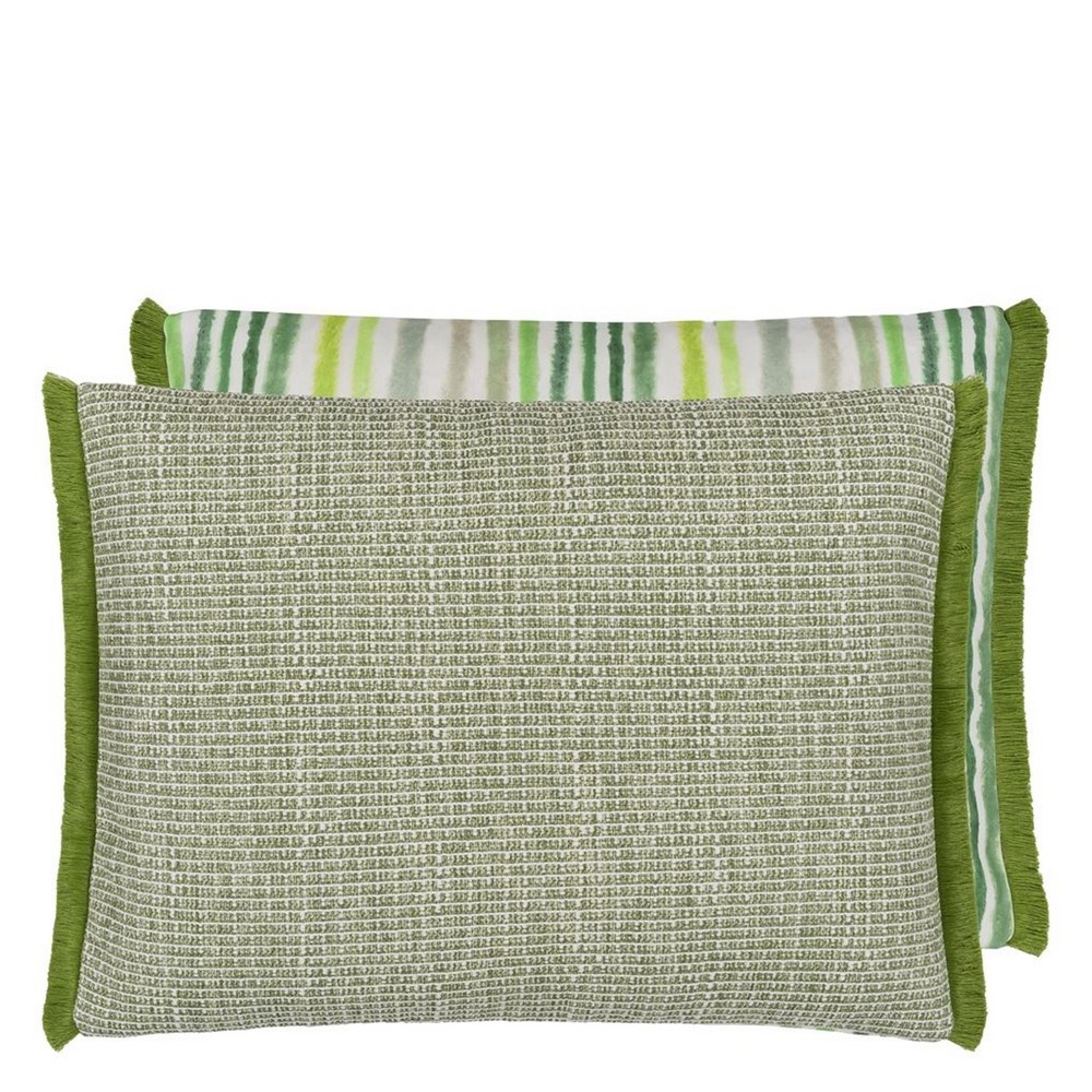 Pompano Indoor Outdoor Cushion By Designers Guild in Grass Green